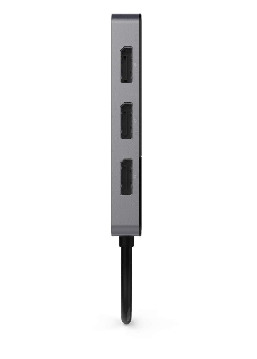 PremiumCord MST Adaptateur DisplayPort 1.4 vers 3 x DisplayPort 1.4 pour écrans jusqu'à 8K @ 60 Hz (3 Fois 4K), Extended + Mirror + Duplicate Modi, Noir