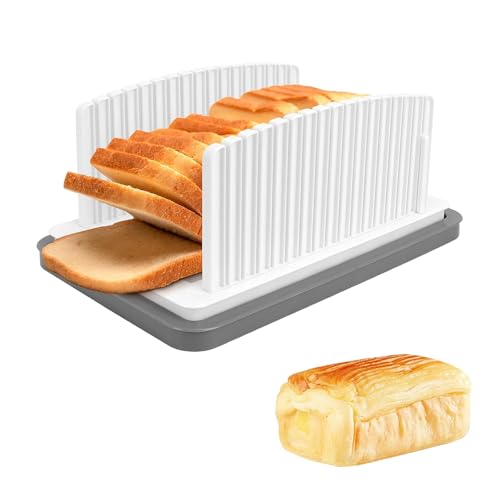 Adjustable Bread Slicer with Crumb Tray