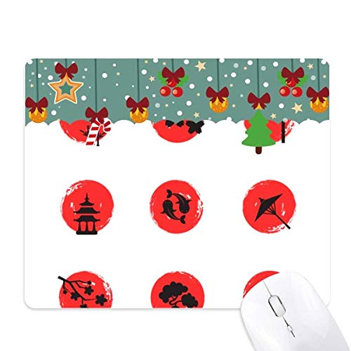 Tapis de souris de bureau Japan Culture Map avec base antidérapante en caoutchouc