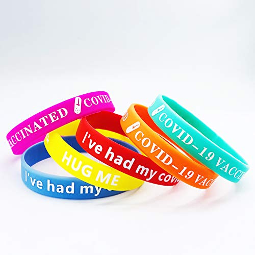 image for NC 18packs Covid Wristbands ,Vaccination Silicone Bracelets for COVID-