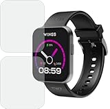 MOBLING ScreenGuard Compatible With Wings Meta Smartwatch, Edge to Edge TPU Fiber Screen Protector not a Tempered Glass (Pack of 2)