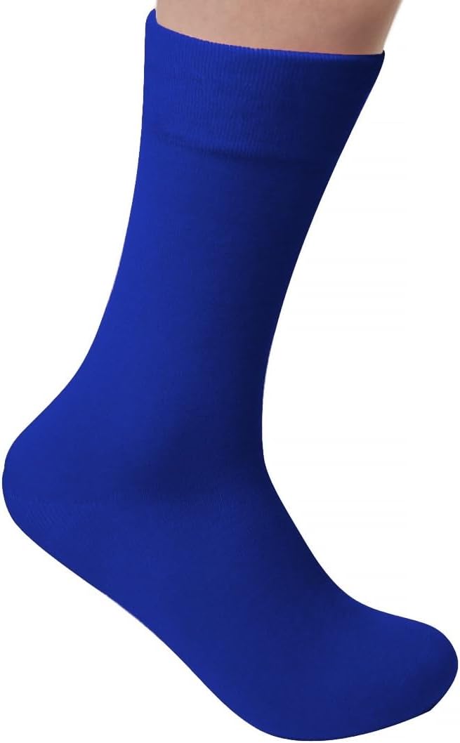 Men’s Bamboo Rayon Seamless Dress Socks, Soft Breathable Solid Colors