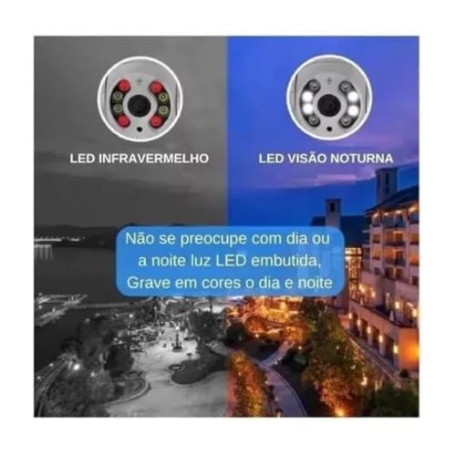 Câmera de Segurança Ip Wifi Hd 1080p A8 Câmera Yoosee Visão Noturna Infravermelho Externa A Prova D