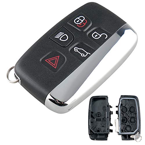 5 Button Remote Car Key Shell Case Housing Cover without Words for Land R0ver LR4 for Range R0ver Sport Evoque for Jaguar XJ XJL XF