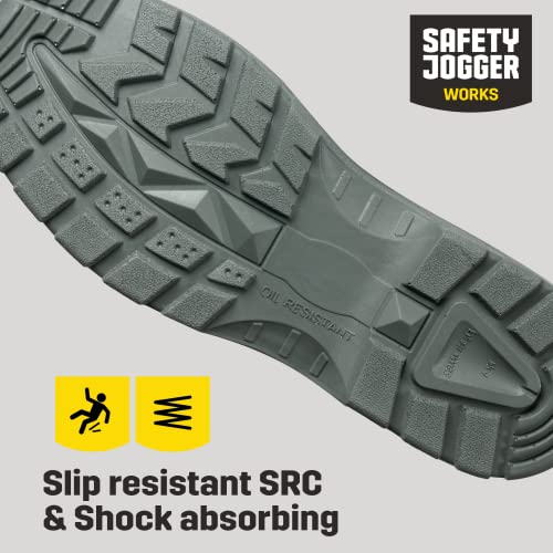 SAFETY JOGGER S3 X0600 Veiligheidsschoenen voor heren met stalen neus, antislip werkschoen voor dames, hoogwaardig leer, veiligheidslogboek met stalen