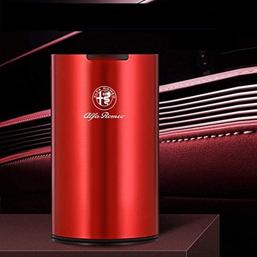 Cendriers de Voiture pour Alfa Romeo Giulia Mito Giulietta Spider GT Stelvio, Cendrier Portable Sans FuméE Avec Couvercle, Imperméable Anti Odeur Extinguible Détachable Cendrier Cover