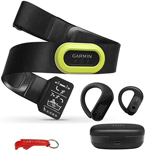 Garmin HRM-Pro Premium Heart Rate Monitor and JBL Bluetooth Headphones Bundle. Chest Strap Provides Real-Time Heart Rate Data and Running Dynamics, Pairs with Select Garmin Watches and Bike Computers