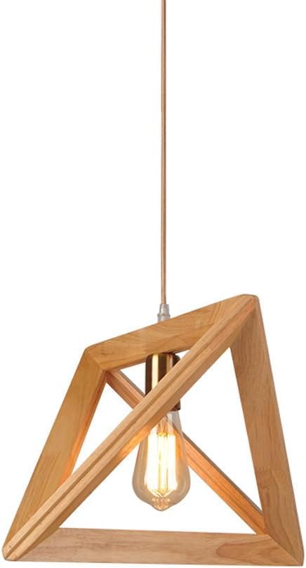 Lustre en bois de campagne pour comptoir de café et intérieur chaleureux