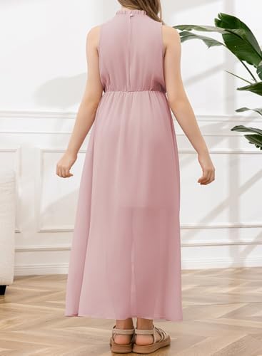 blibean Tween Girls 2024 Dresses Turtleneck Elegant Semi Formal Dress 6-15 Years2