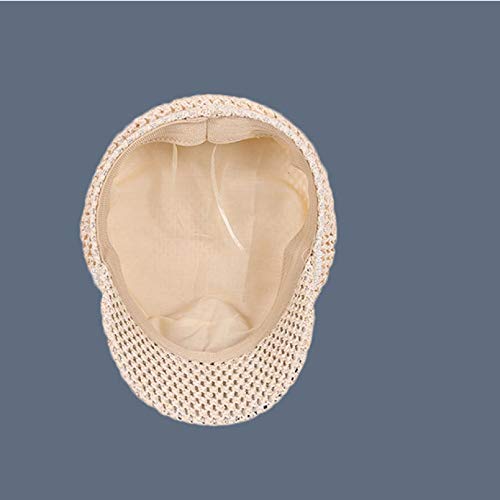 Women Fall Vintage Visor Beret Cap Women's Captain Sailor Hat Warm Velvet Lined Newsboy Cap 56-58Cm #TOP7