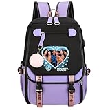 Sac � dos � l'effigie du groupe f�minin Katseye, sac d'�cole imprim� pour enfants, gar�ons et filles, fans de Katseye A05