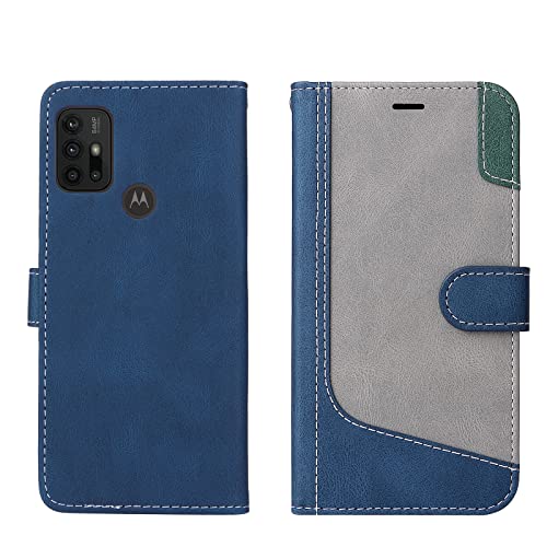 ZHXNCASO Capa para Motorola Moto G30/ G20/ G10 Flip Carteira Capinha 3 Cores Estilo Contraste com Co
