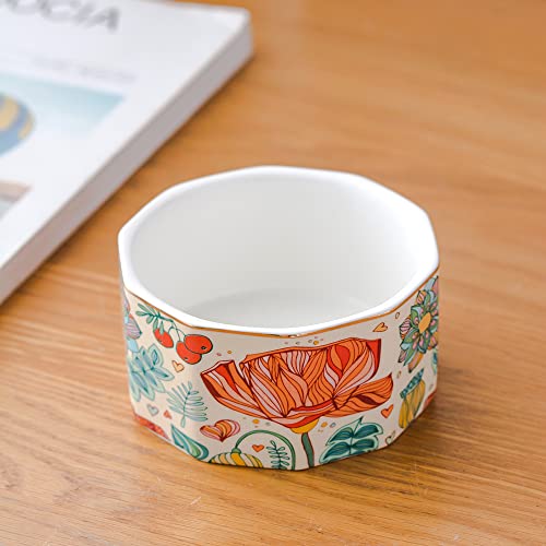 Yosco Ceramic Paper Clip Holder Paper Clip Dispenser Organizer For Desk Cute Office Binder Clip Holder Bobby Pin And Hair Clip Holder (01-Flower) #TOP3