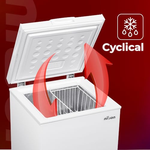 Nilson Congelador Horizontal Blanco NCH1001EDC. Capacidad 98 Litros, Dual Cooling, 4 Star, Modo Super Congelación, Tecnología Cíclica, Puerta Abatible, 1 Cesta, Bajo nivel Sonoro, Clase E - imagen 6