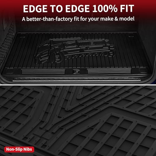 Image of LASFIT Cargo Liner for Mercedes Benz G Class 2019-2026 G550 /G580 /G63 AMG | All Weather TPE Non-Slip Easy to Wash Trunk Mat, Black