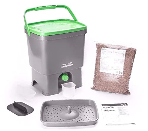 Skaza 019750029 Composteur Organico & Activateur, Gris/Vert