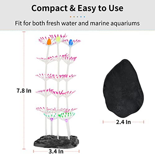 image for Uniclife Strip Coral Plant Ornament Glowing Effect Silicone Artificial