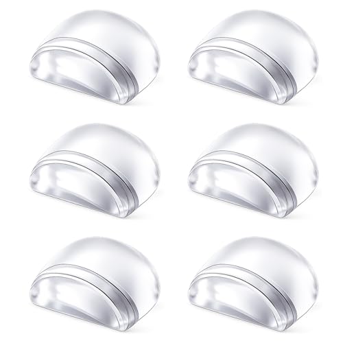 6PCS Arrêts de Portes Butées Transparentes, Butée de Porte Adhésive, Stop Porte Transparent Anti Chocs, Butée Porte Sol pour Protection Porte et Murs,...