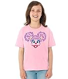 Animation Shops Abby Cadabby Face Youth Kids T-Shirt (Medium) Pink