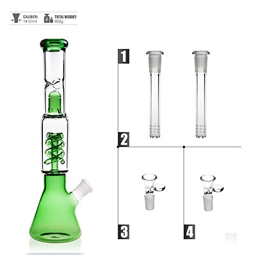 REANICE Beaker ijsbong glas percolator pijp voorkoeler 14 mm 31,5 cm waterpijp Hookah Bubbler Bongs - Image 3
