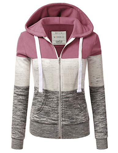 Doublju Lightweight Thin Zip-Up Hoodie Jacket For Women Girls Kids With Plus Size #TOP6