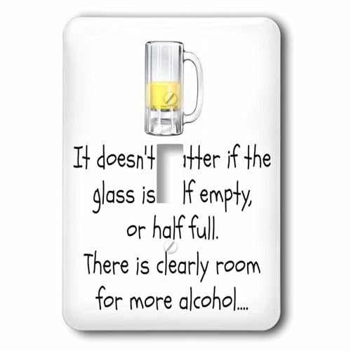 Interrupteur Alcool Glass Half Vide Plaque Interrupteur Simple 3dRose - 2