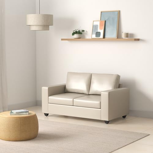Image of Wakefit Sofa Set | 3 Year Warranty | Sofa 2 Seater, 2 Seater Sofa for Living Room, Wooden Sofa Set, Couch Sofa for Living Room, Sofa for Living Room - Napper(Jindal : Cappuccino)