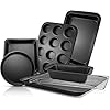 For Bakeware Sets Baking Pans Set Nonstick Oven Pan for Kitchen with Wider Grips