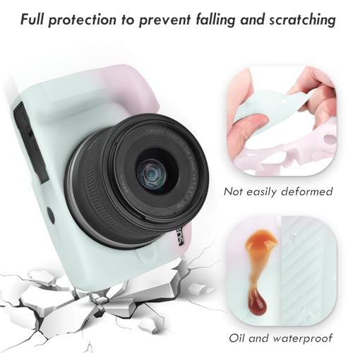 Rieibi EOSR50 EOS R50 Case, Soft Silicone Protective Case for Canon EOS R50 EOSR50 Vlogging Camera - Image 4