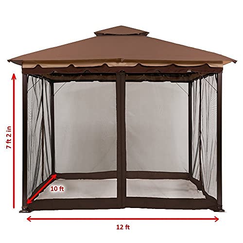 Abccanopy 10X12 Gazebo Mosquito Netting Walls #TOP1