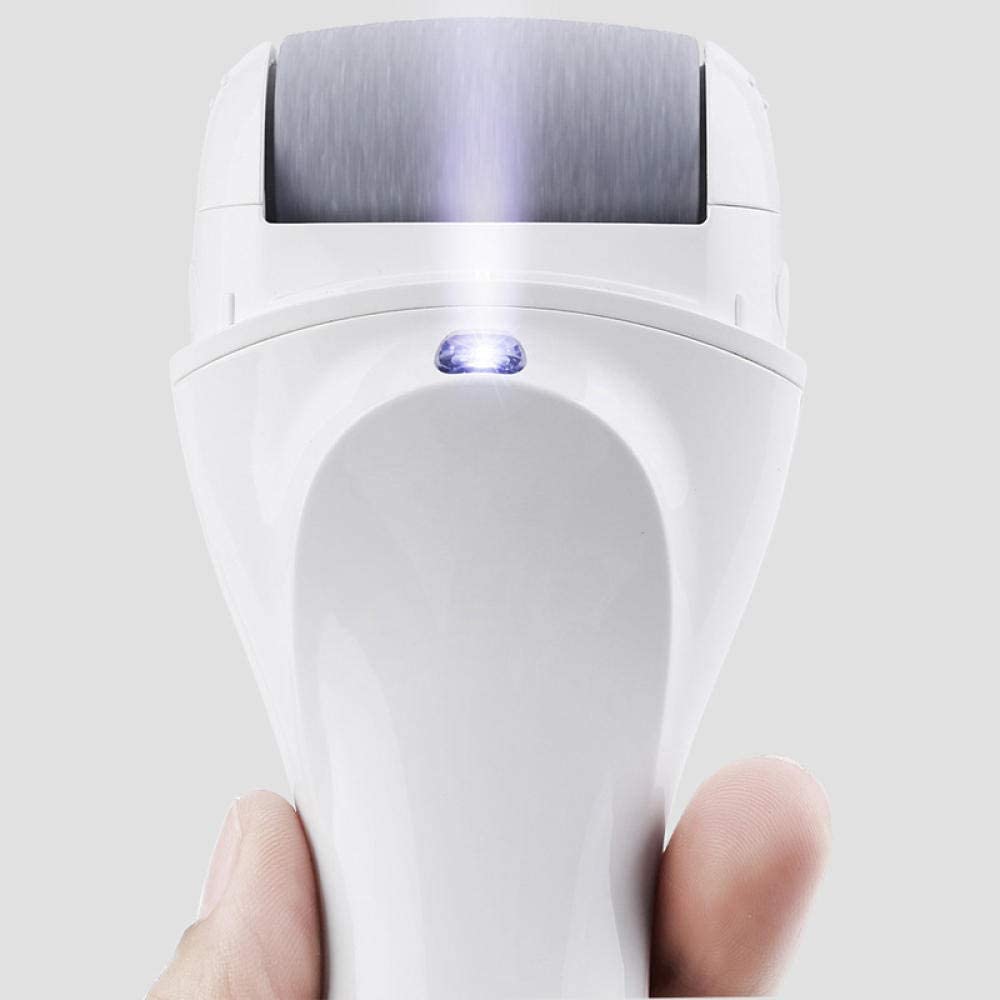 Lima eléctrica para pies, removedor de Callos eléctrico USB, pedicura eléctrica con luz Led y 3 Rodillos para durezas y Callos