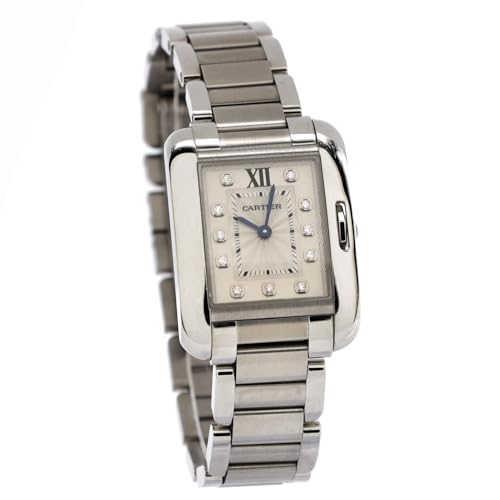 Pre-Loved Tank Anglaise Quartz Watch Stainless Steel with Diamond Markers 232
