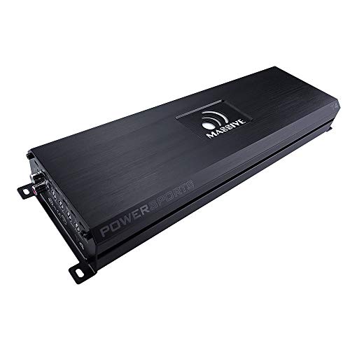 Massive Audio T4 Marine 1-Ohm Mono Block Amplifier | 2000W RMS Waterproof Marine Amp, Compact Class D Power for Boats, UTV, ATV &amp; Outdoor Audio Systems