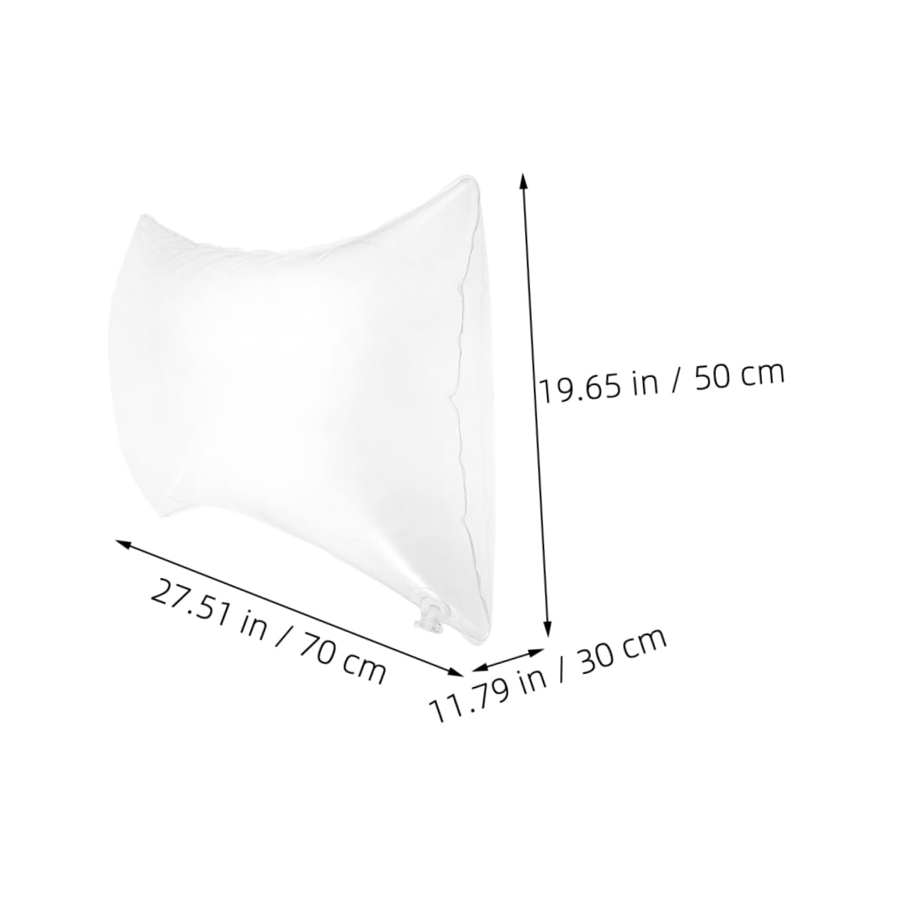 UKCOCO 3pièces Oreiller Gonflable Transparent Portable Coussin pour Camping Et Voyage Support Confortable pour Détente Extérieur