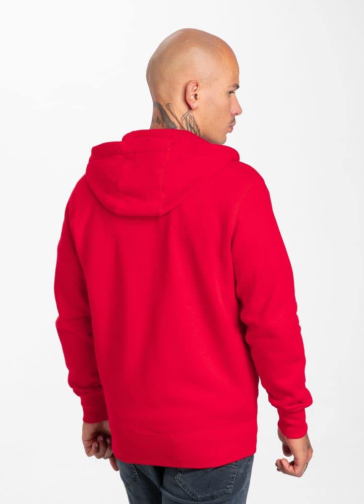 Pit Bull West Coast bluza z kapturem z zamkiem błyskawicznym Small Logo 21 czerwona, czerwony, M