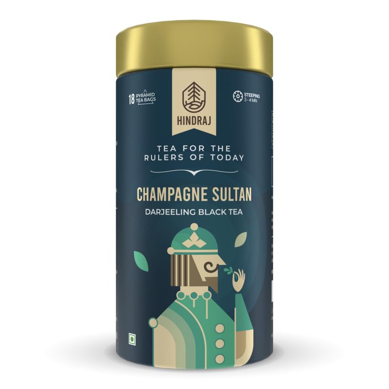 Hindraj Darjeeling Black Tea (Champagne Sultan)| Pyramid Tea Bags | Premium Long Leaf & Aromatic Black Tea | Premium Darjeeling Tea | 100% Authentic And Freshly Sourced - (18 Tea Bags, 1.5 g Each) (B09VL1ZDQW) Amazon Price History, Amazon Price Tracker