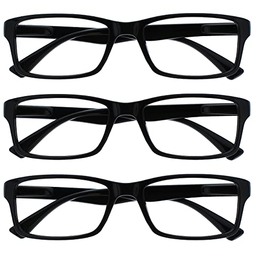 OPULIZE PEP Lesebrille für Damen und Herren - 3er Pack - Große...