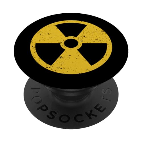 Symbole radioactif – Cool Retro Drôle Biohazard Toxic Nuclear PopSockets PopGrip Interchangeable