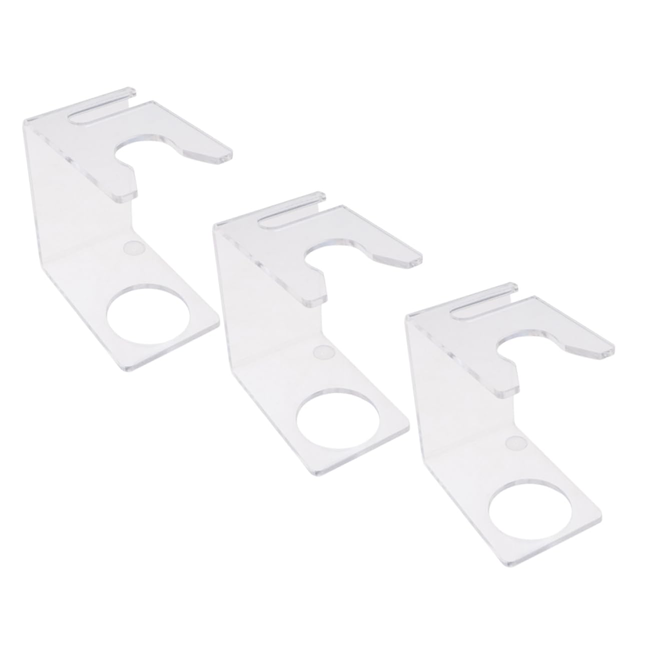 Baluue Razor Stand Holder Set of 3 Sturdy Acrylic Brush Razor Holder Shaving Rack for Travel Dad's Men's Daily Use