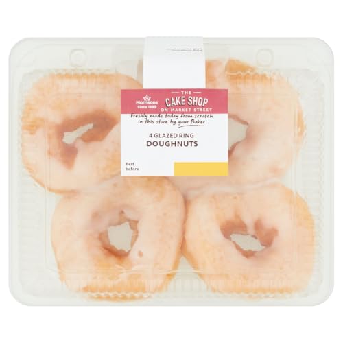 Morrisons Cake Shop Glazed Ring Doughnuts 4 Pack