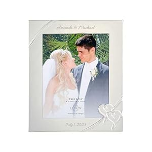 Lenox True Love Personalized 8×10 Picture Frame Custom Engraved 8×10 Wedding Frame Accessories and Gifts for the Bride and Groom Couples Newlyweds Anniversaries and More