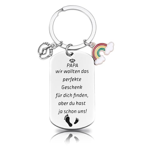Belillpipi Bester Papa Geschenk, Vatertagsgeschenk für Papa, Schlüsselanhänger für Papa, Geburtstagsgeschenk für Papa, Geschenke für Papa von Tochter Sohn, Schlüsselanhänger Papa Geschenk