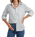 Composition et matière : Cette chemise Gris femme à rayures est confectionnée dans un mélange de 70 % coton et 30 % lin, un tissu léger, doux et agréable sur la peau. Infroissable, elle ne nécessite pas de repassage fréquent. Respirante et résistante, elle ne rétrécit pas au lavage et évacue l’humidité, pour vous garder au sec et à l’aise tout au long de la journée, même pendant vos trajets d’été