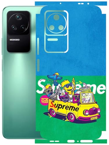 Image of AtOdds - Full Body Back Screen Guard Protector Film - Lamination Wrap Skin Sticker Compatible with Poco F4 (5G) | Scratchproof Matte Finish (Simps)