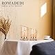 Windlicht Glas Kerzenständer Gold Hochzeit：Romadedi Glaszylinder Mit Metall Boden Für Kerzen Stumpenkerzen Teelicht Windlichter Outdoor Für Tischdeko Party Innen Birthday Garten Hochzeitstag Deko