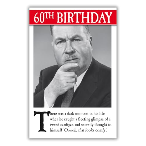 Emotional Rescue 60th Birthday Greetings Card Funny Birthday Card For Him Black & White
