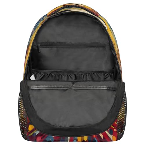 Retro Art Soccer Kids Backpack, Lightweight School Bookbag Large Capacity Laptop Backpack Water Resistant Daypack Shoulder Bag for Teenager Boys Girls3