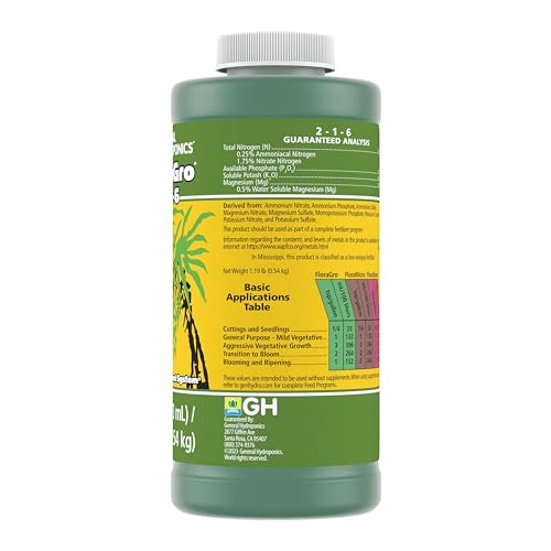 General Hydroponics FloraGro 2-1-6 alimento líquido para plantas 16 oz miniatura 4