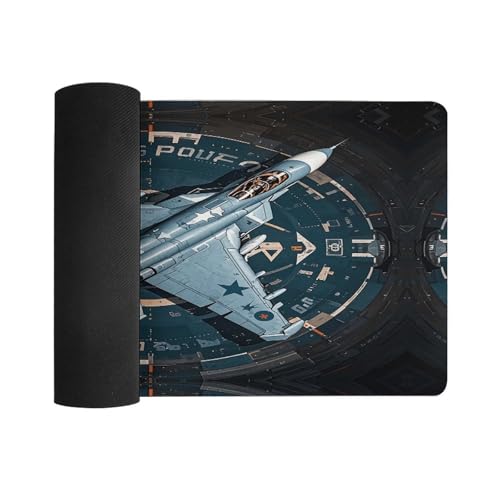 Mouse Pad Grande Gamer Air Force Fighter Jet Rubber miniatura 3