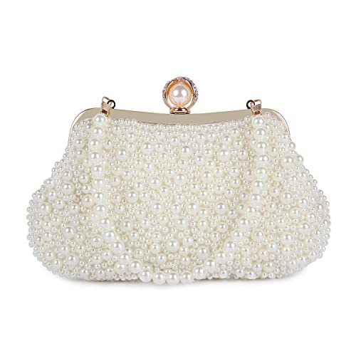 Cartera Clutch Perla Blanca para Mujer miniatura 1